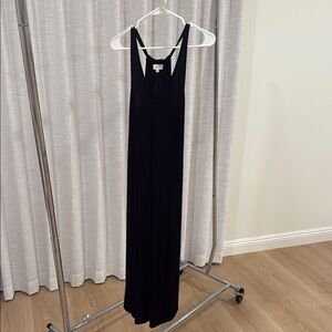 Michael Stars Ribbed Black Sleeveless Dress